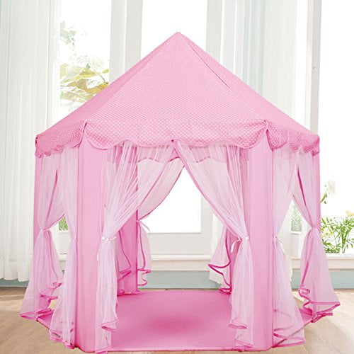 Portable Folding Princess Castle Tent Playhouse Kids