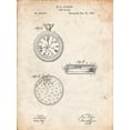 thumbnail image 2 of Borders, Cole 12x14 Gold Ornate Wood Framed with Double Matting Museum Art Print Titled - PP940-Vintage Parchment Lemania Swiss Stopwatch Patent Poster, 2 of 4