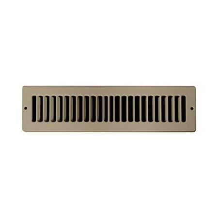 Toe Kick Registers - Accord ABTSBR212 Toe Space Grille with 1/2-Inch Fin Louvered, 2 x 12-Inch, Brown