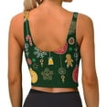 thumbnail image 4 of Goofa Christmas Printed Sports Bras for Women, High Impact Running Bra Workout Crop Tank Tops Longline Sports Bra Push up-Small, 4 of 9