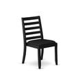thumbnail image 4 of Luxe by East West Furniture Dining Room Chair with Black Linen Fabric and upholstered back, 4 of 7