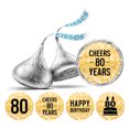 thumbnail image 1 of Darling Souvenir Pack Of 190 Pcs Chocolate Labels Cheers 80th Birthday Theme Stickers-Glitter Gold, 1 of 2
