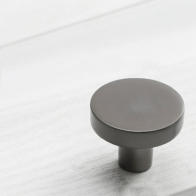 Cyenie Poignées de Porte de Garde-Robe Minimalistes en Gris Perle, Boutons d'Armoire Boutons Ronds pour Armoires et Commodes Trou Unique Alliage Moderne Diamètre 1,22 Po Hauteur 0,83 Po, C