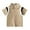 Khaki, variant on REDARER Boys Girls Color Block Collared Short Sleeve Polo Shirt Button Closure Soft Comfortable Kids Casual Fashion Top,12-18 Months