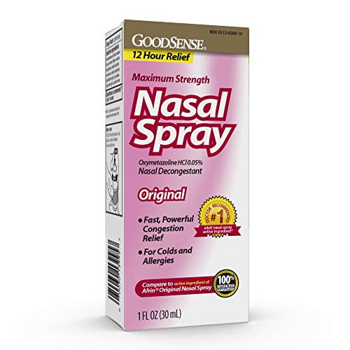 GoodSense Maximum Strength Nasal Spray, Fast Powerful Congestion Relief