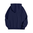 thumbnail image 6 of Nestiefly Womens Oversized Hoodies Long Sleeve Soft Fleece Pullover Sweatshirts Cute Plain Pocket Hooded Fall Winter Casual Tops 2026 Dark Blue XL, 6 of 6