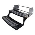 thumbnail image 2 of Lippert Components Entry Step 432682 2 Manual Folding Steps; 24 Inch Width x 7 Inch Depth; Bolt On; Radius Corner With Diamond Groove Tread; Powder Coated Black Heavy Gauge Steel; Not Illuminated, 2 of 2