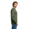 thumbnail image 4 of Gildan Men's Heavy Cotton Long Sleeve T-Shirt, 100% Cotton, Adult T-Shirt, Classic fit Tee, Military Green, XL, 4 of 5