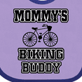 thumbnail image 4 of Inktastic Mommys Biking Buddy Boys or Girls Baby Bib, 4 of 4