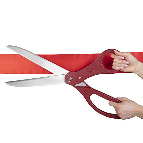 Giant Ribbon Cutting Scissor Set with Red Ribbon Included 25" Extra