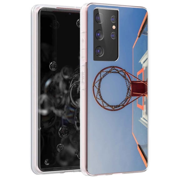 TalkingCase Slim Phone Case for Samsung Galaxy S21 Ultra 5G, S30 Ultra, (Not S21,S21+), Hoop Dream Print, Lightweight,Flexible,Soft, USA