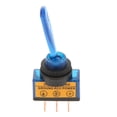 thumbnail image 2 of DYNWAVECA Car Toggle Switch SPDT Latching (Maintained) ON-OFF-ON 3 Pin 3 Position 12V 20A With Waterproof Cover For Auto Car Blue, 2 of 6