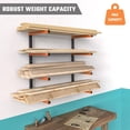 thumbnail image 3 of Heavy Duty Metal Lumber Storage Rack, 4 Level Wall Mount with Snap-Fit Connection, 3 of 7