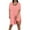 Pink, variant on Pyhlmscde Lounge Sets for Women, Women Plus Size 2 Piece Outfits Short Sleeve Tunic Slit Tops Skinny Biker Shorts Sets Tracksuits, Two Piece Sets for Women Summer Black L