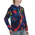 thumbnail image 6 of Kdxio Neon City Map Print Womens Oversized Hoodies Sweatshirts Hooded Pullover Tops Sweaters Casual-Medium, 6 of 7