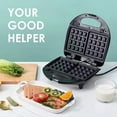 thumbnail image 1 of Máquina para hacer desayunos de 2 rebanadas con placas antiadherentes, sandwichera de 750 W, máquina para desayuno, horno de cocina, enchufe estadounidense para el hogar, 1 of 8