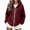 Wine, variant on WIZUTIZ Women's Solid Color Zip Up Hoodie Drawstring Hood Pockets Long Sleeve Casual Jacket Lightweight Fall Spring Outerwear