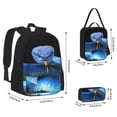 thumbnail image 2 of Easygdp Blue Viper Snake 2 Mochila para Niños y Niñas con Set de Caja de Almuerzo y Estuche para Lápices 3 en 1, Mochila Escolar Estampada para Adolescentes, 2 of 7