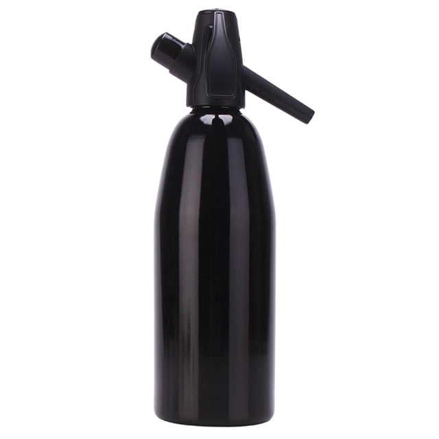 para agua con gas, 1 L Carbonator para refrescos espumosos, para agua con gas y agua con gas, Sifón de Negro Baoblaze Sifón de soda