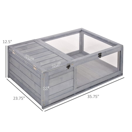XIZE Wooden Tortoise House Indoor Turtle Habitat Enclosure Outdoor Reptile Cage for Lizards Geckos Gray