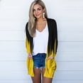 thumbnail image 3 of Cardigan à Imprimé Flamme pour Femmes, Col en V, Manches Longues, Poches, Vêtement d'Extérieur, 3 of 6
