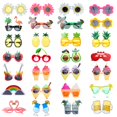 thumbnail image 2 of Gafas de fiesta Tropical hawaiana, flamenco, piña, Luau Hawaiano, piscina, playa, suministros de decoración, gafas divertidas, utilería para fotos, 1 unidad, 2 of 4