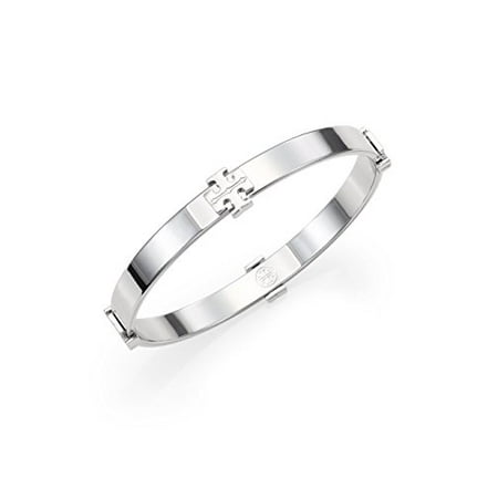 Logo Station Bangle Bracelet - Tory Silver