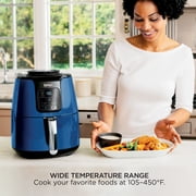 Ninja 4-Qt Air Fryer, 3 Functions, Air Fry, Reheat, and Dehydrate, Dishwasher Safe, Non-Stick, AF100WMNV Navy