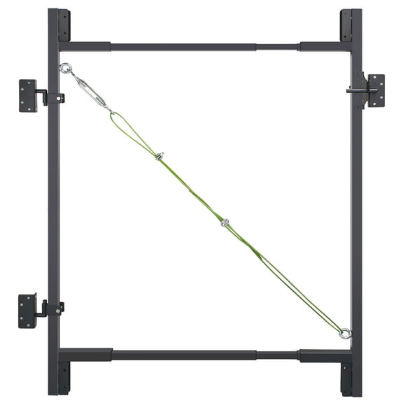 Fence Gate Kit DIY Gate Building Kit, 36"-72" Heavy Duty Wood Fence Gate Kit with 4-5 Feet Height, Fits Both 1"x4" and 2"x4" Wood