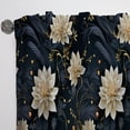 thumbnail image 6 of Designart "Delightful Meditation Among Beige And Blue Florals" Botanical Curtain Single Panel, 6 of 6