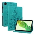 thumbnail image 2 of FJLBDE Case for Oppo Realme Pad 2 11.5 inch 2023, Embossed Flower PU Leather Flip Wallet Folio Stand Cover, Green, 2 of 7