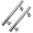 thumbnail image 3 of Manija de puerta corredera de 2 piezas Manija de puerta cepillada de acero inoxidable para muebles Accesorios para cabina de ducha Hardware Manijas resistentes para decoración del hogar, 3 of 5