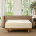 thumbnail image 3 of MooMee 100% Washed Cotton Fitted Sheet King Linen Like Textured Extra-Deep Pocket Breathable Soft (Cream White), 3 of 7