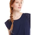 Time and Tru Women's Cotton Knit Dress with Crochet Sleeves
