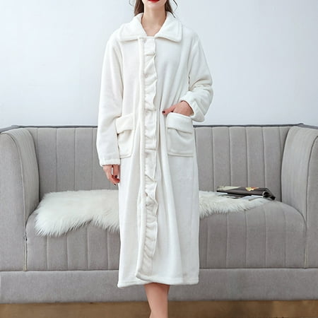 

Zedker Bath Robes Female Terry Cloth Robes For Women Women s Home Wear Flannel Nightgown Long Coral Velvet Bathrobe Clearance