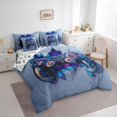 thumbnail image 3 of Manfei Cartoon Game Consloe Bedding Comforter Set 7 Pieces, Play Gaming Full Bedding Set, Teens Boys Girls Kids Reversible Fitted Sheet Flat Sheet, Breathable Home Decor, 3 of 7