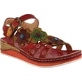 thumbnail image 2 of L'Artiste Goodie Hand-Painted Leather Floral Sandal, 2 of 7