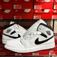 thumbnail image 1 of N I-K-E A i r-Jor-dan 1 Mid Size 8-13 Black / White Reverse Panda DQ8426-132, 1 of 6