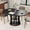 Black, variant on WARAYZ 43.3"-59" Round Extendable Dining Table with Hidden Leaf & Storage Shelf, Space-Saving Kitchen Table for 2-8 People, Grey