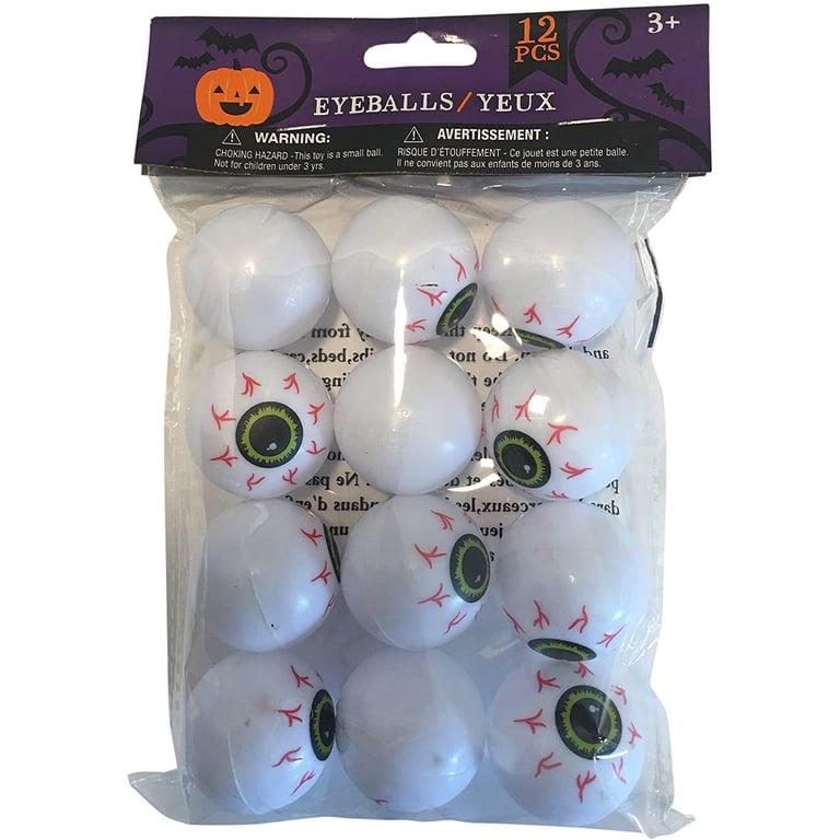 Eyeball Ping Pong Balls for Halloween and Table Tennis - 12