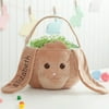 Personalized Plush Kids Easter Basket – Brown Bunny