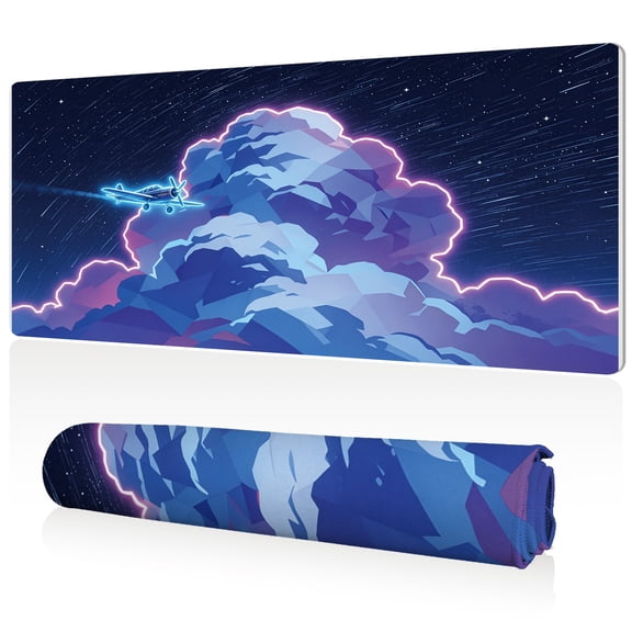 LIVEKEY Gaming Mouse Pad 80x40x0.3cm XXL Full Desk Coverage Non Slip Durable Easy Clean Stitched Edges for Gaming Office