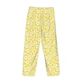 thumbnail image 3 of Vsdgher Daisies Flowers Print Mens Pajama Pants Sleep & Lounge Pants, PJ Bottoms With elastic waistb and Pockets, 3 of 5