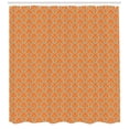 thumbnail image 3 of Ambesonne Traditional Shower Curtain, Orange Folkloric Damask, 69"Wx75"L, Burnt Orange and Seafoam, 3 of 3