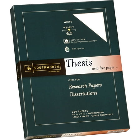Southworth, SOU3512010, 100% Cotton Thesis Paper, 250 / Pack, Bright (Best Paper For Thesis Printing)