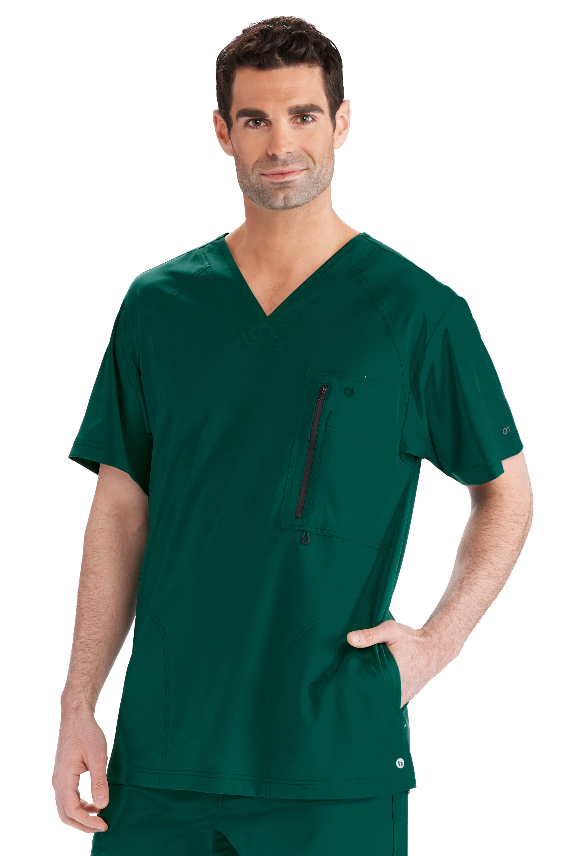 Barco One Men's 0115 5 Pocket Scrub TopHunter Medium