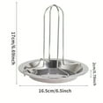 thumbnail image 2 of QJUHUNG Savory Results  Stainless Steel Chicken Roaster Rack - Non-Stick  Easy Clean BBQ Grill Accessory for Perfectly Cooked Chicken Every Time zzz, 2 of 4