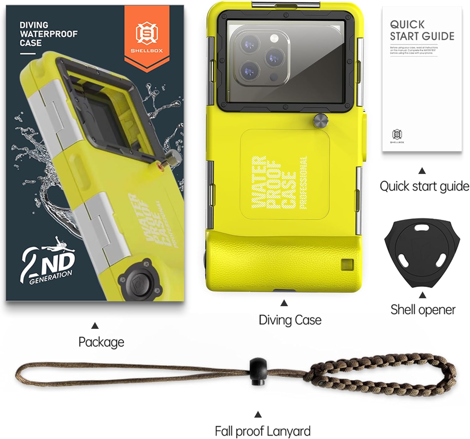 2026 Underwater Snorkeling Diving Phone Case for Phone 17/16/15/14/13/12Pro Max/Galaxy S25/S24/S23.(50ft/15m) Professional Scuba Dive Waterproof Case Underwater Photo Video