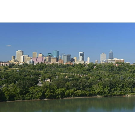 Metal Wall Art Edmonton Canada, Alberta, Edmonton. City skyline and North Saskatchewan River. Print Wall Art By Jaynes Gallery ()