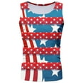 thumbnail image 3 of ZRBYWB Men's Tank Top Male Casual Flag Vest July 4Th Independence Day Flag Sleeveless T Shirt Gym Fitness Patriotic T Shirt Comfort, 3 of 3